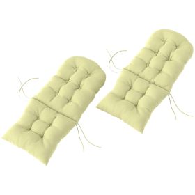Outsunny Outdoor Adirondack Chair Cushions Set of 2, Tufted High Back Patio Chair Cushions, Adirondack Cushions with Ties