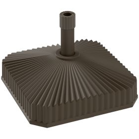 Outsunny Square Patio Umbrella Base Holder, Heavy Duty Outdoor Umbrella Stand Base, Filled Up to 42lbs with Stand or 33lbs with Water for Garden