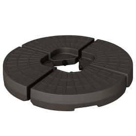 Outsunny Cantilever Patio Umbrella Base Fan Shaped Weights with Handles Durable Material Coffee