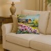 Louisiana Magnolias in Watercolor Throw Pillow Machine Washable, Indoor Outdoor Decorative Pillow for Couch, Bed or Patio, 14Hx14W