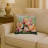 Mississippi Magnolia in Watercolor Throw Pillow Machine Washable, Indoor Outdoor Decorative Pillow for Couch, Bed or Patio, 18Hx18W