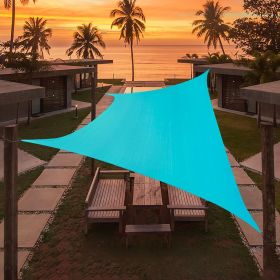 Artpuch Custom Size Mixed Turquoise Sun Shade Sail Triangle Canopy 185 GSM Durable Fabric UV Block Awning for Outdoor Patio Garden Backyard (Cust (Color: Mixed Turquoise, size: 09'x17')